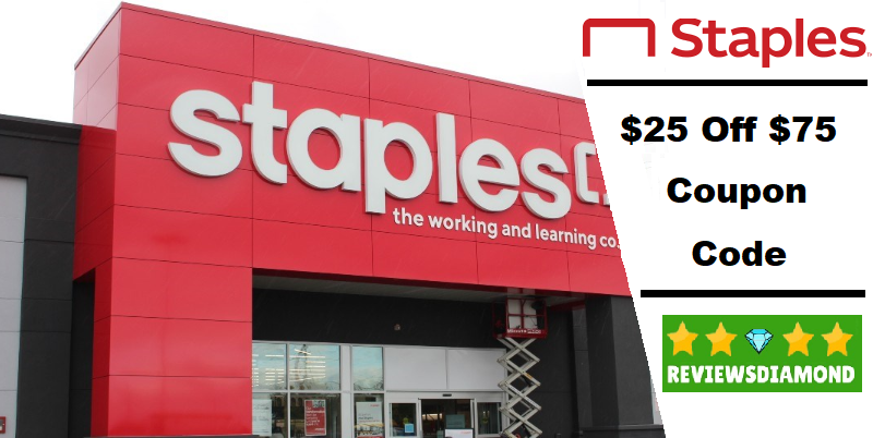 Staples Coupon Code $25 Off $75
